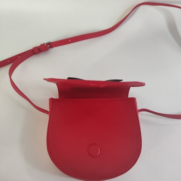 Disney Parks Minnie Mouse Red Bow Black Adjustable Strap Handbag - Picture 3 of 8